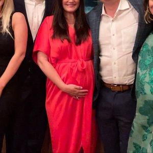 Hatch Papaya Riviera Dress Maternity Dress OS Onesize